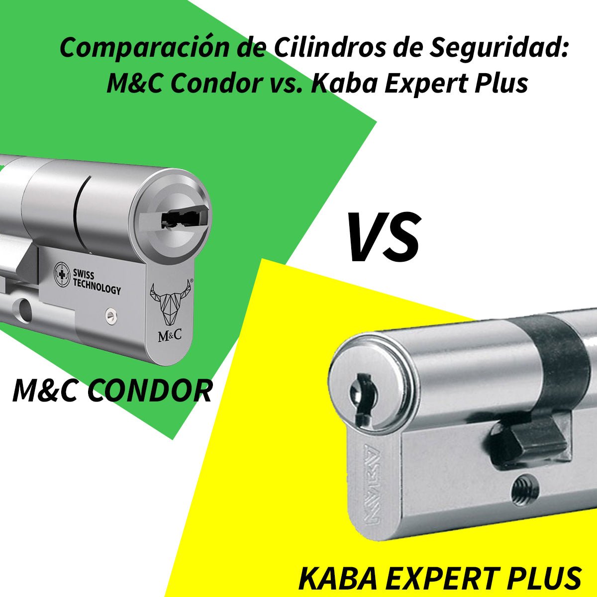 Comparación de Cilindros de Seguridad: M&C Condor vs. Kaba Expert Plus - cilindroseguridad.es